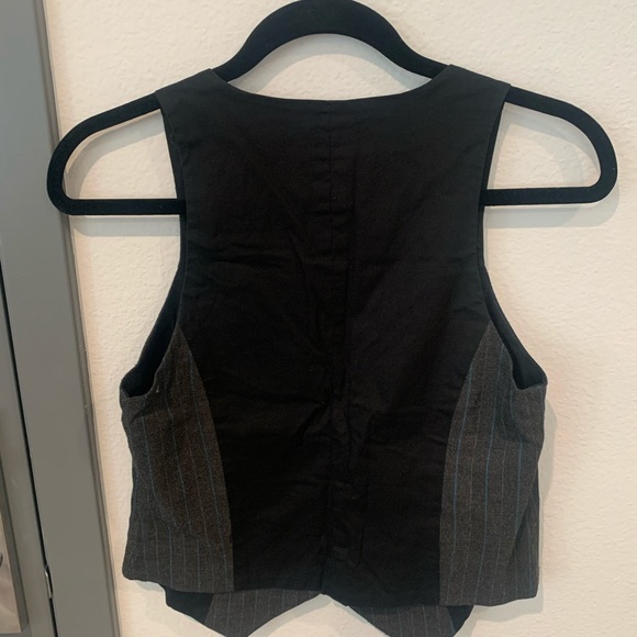 Kill City Gray and Blue Pinstripe Vest - Picture 3 of 3